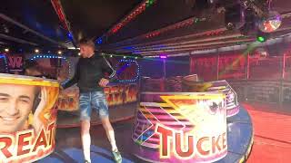 George Rowland Tuckers waltzer offride pov  Dewsbury Funfair 13072022 [upl. by Anirod]