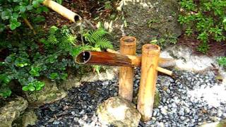 Japanese Bamboo Water Fountain  Morikami Museum amp Japanese Gardens Delray Beach FL [upl. by Chalmer966]