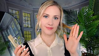 ✂️ Sleepinducing Haircut and Curling 💇🏼‍♀️ ASMR  Soft Spoken into Whisper [upl. by Hait683]