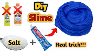 No glue No borax Toothpaste slime  Diy toothpaste slime  How to make slime with toothpaste [upl. by Deaner]