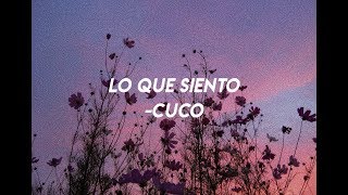 ♡ lo que siento cuco lyrics ♡ [upl. by Snook532]