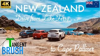 Lake Ferry to Cape Palliser New Zealand 4K  Stunning Coastal amp Country Scenic Drive [upl. by Ycul784]