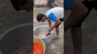 Bulk Matar Paneer Ki Sabji Making In Village [upl. by Ssecnirp]