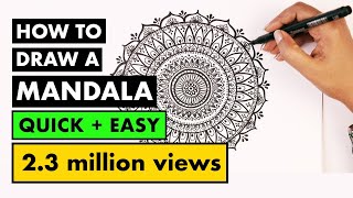 how to draw MANDALA ART for beginners  Vijayta Sharma [upl. by Navek]