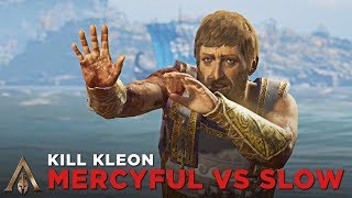 Kill Kleon Merciful vs Slow Death Boss Fight  Assassins Creed Odyssey [upl. by Gilbye735]