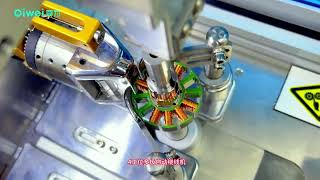 QWMR4106 Fully Automatic BLDC motor windingStator needle winding machine [upl. by Nivla]