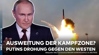 UKRAINEKRIEG Putin dreht auf  Derbe Drohung mit globalen Konflikt  WELT News [upl. by Marlin]