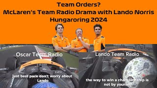 Lando Norris and Oscar Piastri  McLaren Team Radio and Team Orders [upl. by Dressler]