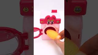 Satisfying With Unboxing Miniature Washing Machine Eating Corn Set Toys ASMR Videos [upl. by Oilcareh]