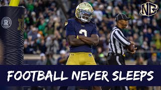 Football Never Sleeps Notre Dames next test is undefeated Army [upl. by Yanaj]