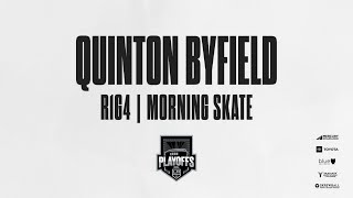 Forward Quinton Byfield  R1G4 LA Kings vs Edmonton Oilers  Morning Skate [upl. by Fernas]