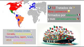 5 Tratados de Libre Comercio de México con otros países 🌎🫱🏻‍🫲🏼 [upl. by Ainnek324]