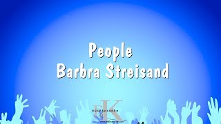 People  Barbra Streisand Karaoke Version [upl. by Sedicla]