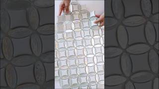 White Iridescent Oval Petal Glass Mosaic Tiles  Elegant Floral Design Inspiration [upl. by Bauske]