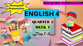 English 4 Matatag Curriculum Quarter 2 Week 1 [upl. by Nillad]