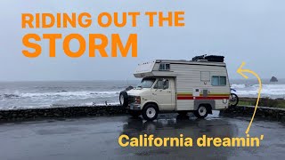 Van life  Staying warm and dry during a coastal storm [upl. by Tut]