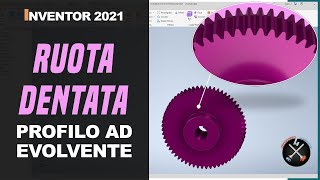 Ruota dentata profilo ad evolvente  Tutorial Autodesk Inventor  ITA [upl. by Eenitsed]