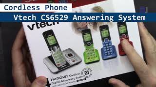 VTech CS65294B 4 Handset Cordless Answering System Telephone [upl. by Enimisaj]