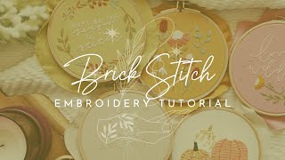 Brick Stitch Embroidery Tutorial  60 Second Stitches [upl. by Geibel]