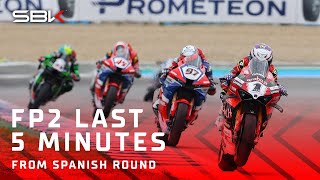 The LAST 5 minutes of the LAST FP2 of 2024 ⏰  2024 SpanishWorldSBK 🇪🇸 [upl. by Oinotna253]