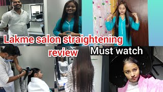 Lakme salon permanent hair straitening Honest review and experience Their treatment experience [upl. by Inot359]