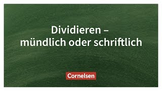 Dividieren im Kopf – Einfach erklärt  Cornelsen Verlag Grundschule [upl. by Tore]