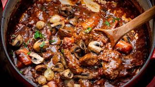 Beef Bourguignon  The Most Comforting Classic French Stew [upl. by Asilet628]