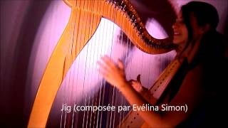 Celtic Harp  Suite celtique  song gavotte jig reel à la harpe par Evélina Simon [upl. by Nnylsia]