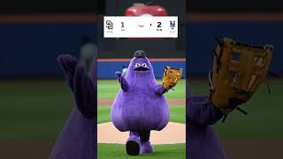 Grimace really carried the Mets baseball [upl. by Noonberg]