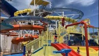 All 3 big Water Slides at Carnival Water Works on the Carnival Mardi Gras cruise ship [upl. by Ignazio]