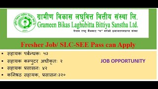 Grameen Bikash Laghubitta VACANCY 2081 NEPAL JOB VACANCY FRESHERS JOB LAGHUBITTA JOB 2024🇳🇵 [upl. by Sheryl]