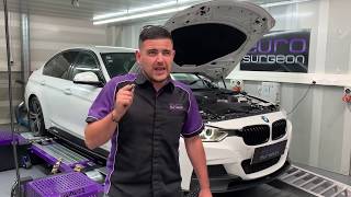 BMW F30 320i Stage 1 and 2 on dyno [upl. by Ignatia]