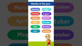 Months of the year  Months Names  monthsoftheyear shorts [upl. by Christos]