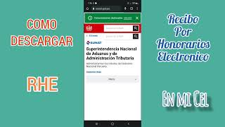 Como descargar Recibo por Honorarios Electronico en mi Celular 2022 [upl. by Quint264]