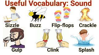 Useful English verbs vocabulary  Different sound words with example  english vocabulary sounds [upl. by Fante]