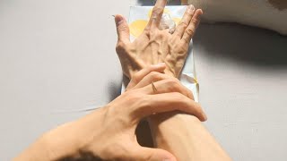 Role play of hands touching the center of a tissue box ASMR [upl. by Des919]