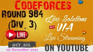 Codeforces Round 984 Div 3 [upl. by Nimad]