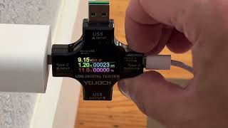 YOJOCK USB C Tester USB Power Meter 2 in 1 Digital Multimeter Review [upl. by Atinyl21]