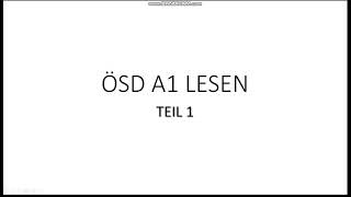 ÖSD A1  LESEN TEIL 1 [upl. by Adlemi]