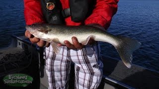 Late Spring Walleye on Lake Diefenbaker on Fishing Saskatchewan [upl. by Norita]