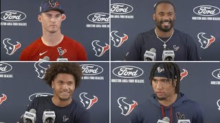 DeMeco Ryans speaks to media along with Davis Mills CJ Stroud Jalen Pitre and Robert Woods [upl. by Radnaxela]