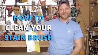 How to PROPERLY Clean Wood Stain Brushes [upl. by Amlet504]