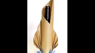 How to gift wrap a bottle DIY Crafts [upl. by Brendin]