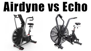 Schwinn Airdyne Pro vs Rogue Echo Bike  Side by Side Comparison [upl. by Huba]