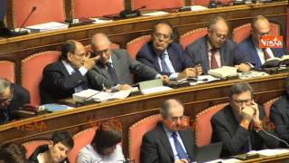 RIFORMA SENATO IN AULA SI INFIAMMA LA DISCUSSIONE  LE IMMAGINI [upl. by Anayrb]