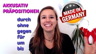 The ACCUSATIVE Part 3 How to EASILY Remember the GERMAN ACCUSATIVE Prepositions [upl. by Nivahb]