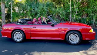 1988 Ford Mustang GT Convertible  Red Exterior Over Red Interior  Third Generation [upl. by Etteniotnna42]