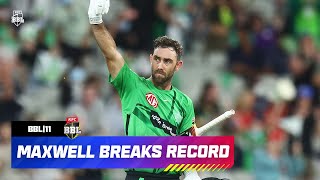 Glenn Maxwell SMASHES BBL Record  154 off 64  BBL11 [upl. by Nnaeiluj]