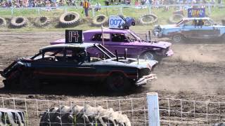 Alec Luciw 14  Demolition Derby Warburg Alberta June 27 2015 [upl. by Nodle725]