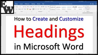 How to Create and Customize Headings in Microsoft Word [upl. by Ahsirtal47]